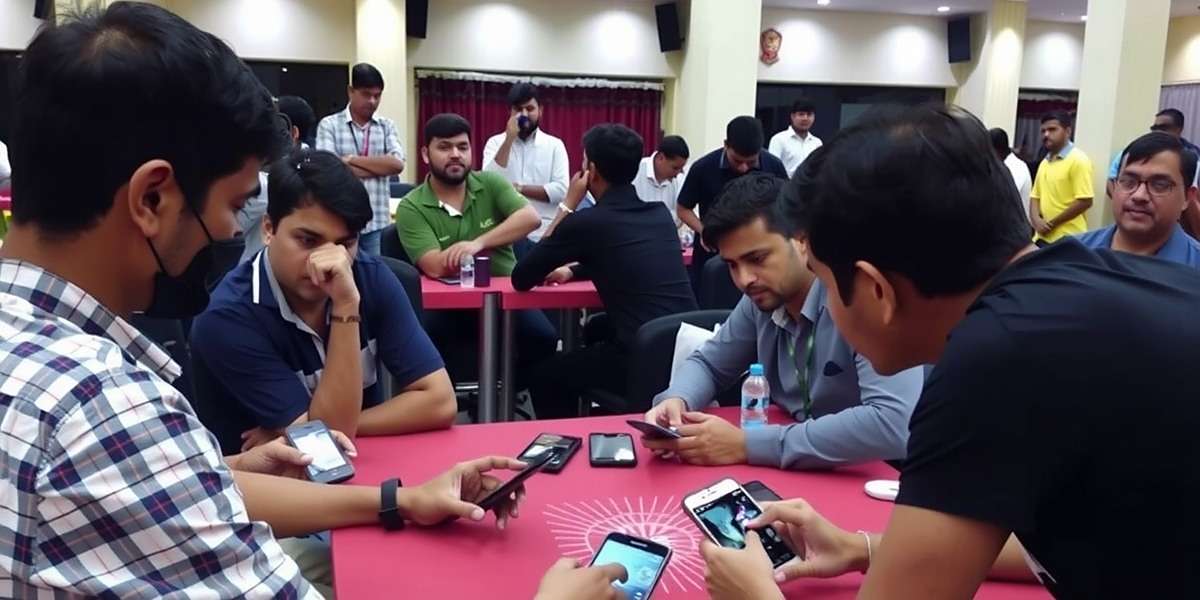 Vasco Victors Offline Community Tournament Vasco Victors offline tournament in Kolkata showing players competing on mobile devices with audience watching